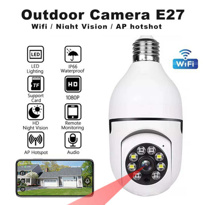 V380 Pro 5G CCTV Camera 8MP Bulb Camera No Need Internet Surveillance ...