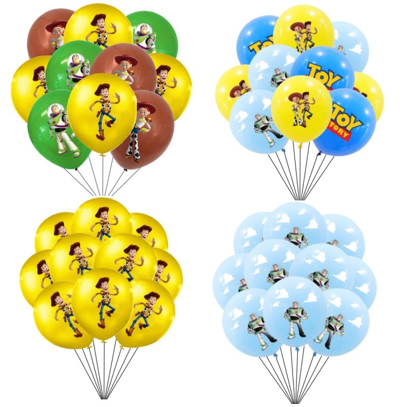 10pcs 12" Toy Story Balloons Woody Buzz Lightyear Birthday Party ...