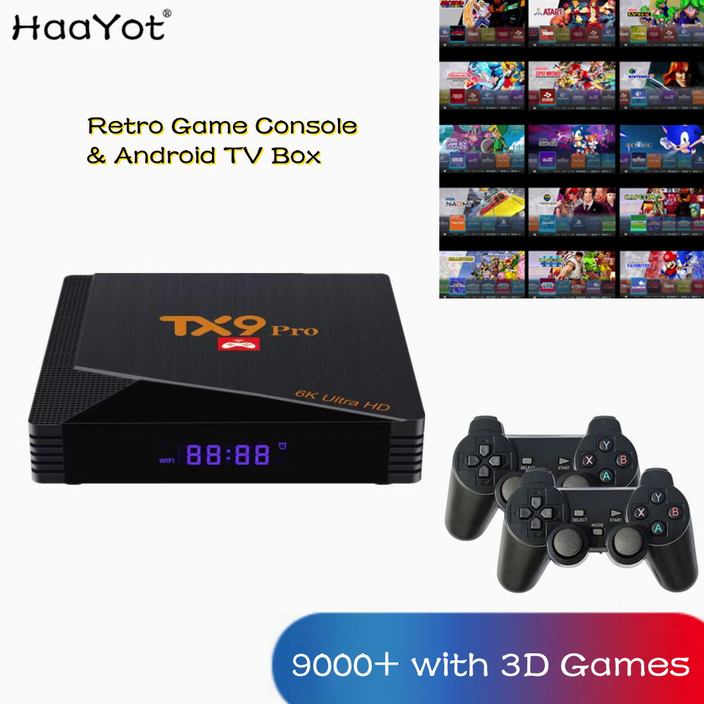 Super Retro Video Console Game Consoles 4K Smart Android TV Box HD WIFI ...