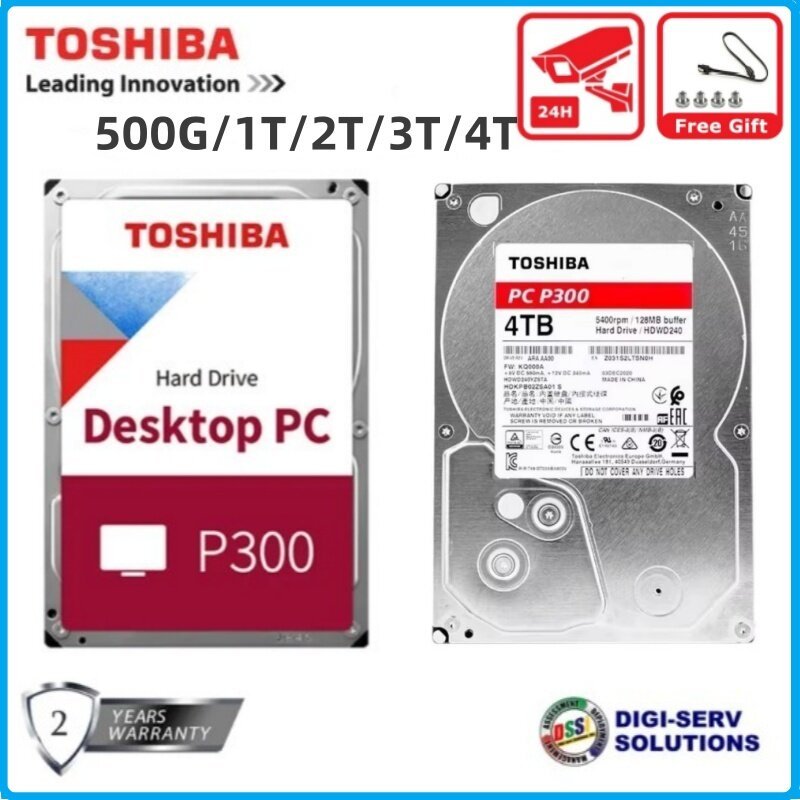 Toshiba P300 4TB/3TB/2TB/1TB/500GB Desktop PC Hard Drive 7200 RPM 64MB ...