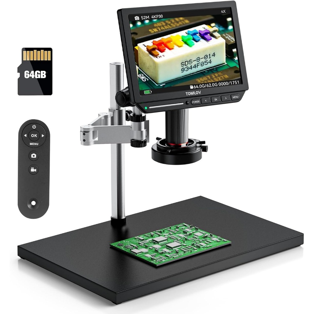 TOMLOV TM4K Max HDMI Electronics Digital Microscope 4K 10.1