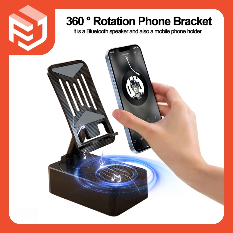 3in1 Phone Stand With Speaker 360 Degree Rotation Phone Holder