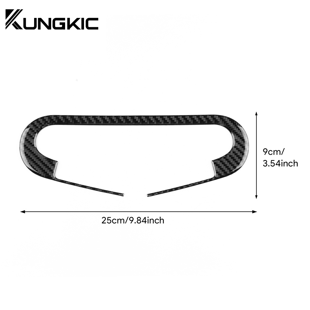 KUNGKIC Pour Mini U25 Countryman 2024 - Panneau de commande en verre de fenêtre - Couvercle de console - En fibre de carbone - Autocollant décoratif pour l'intérieur - Cadeau (demi-paquet, rouge