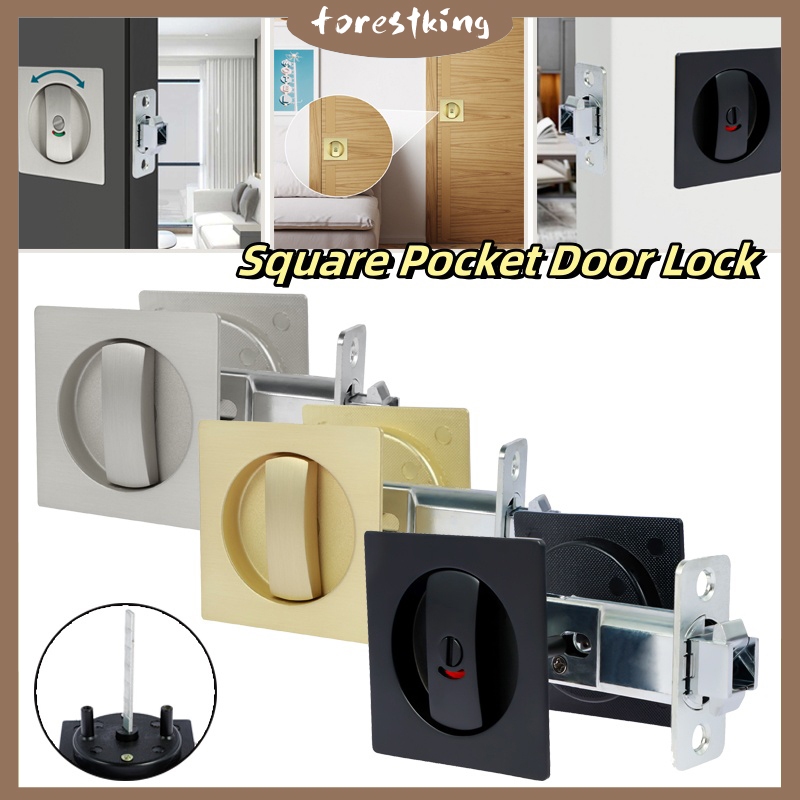 Square Pocket Door Lock Zinc Alloy Sliding Pocket Door Lock Hardware ...