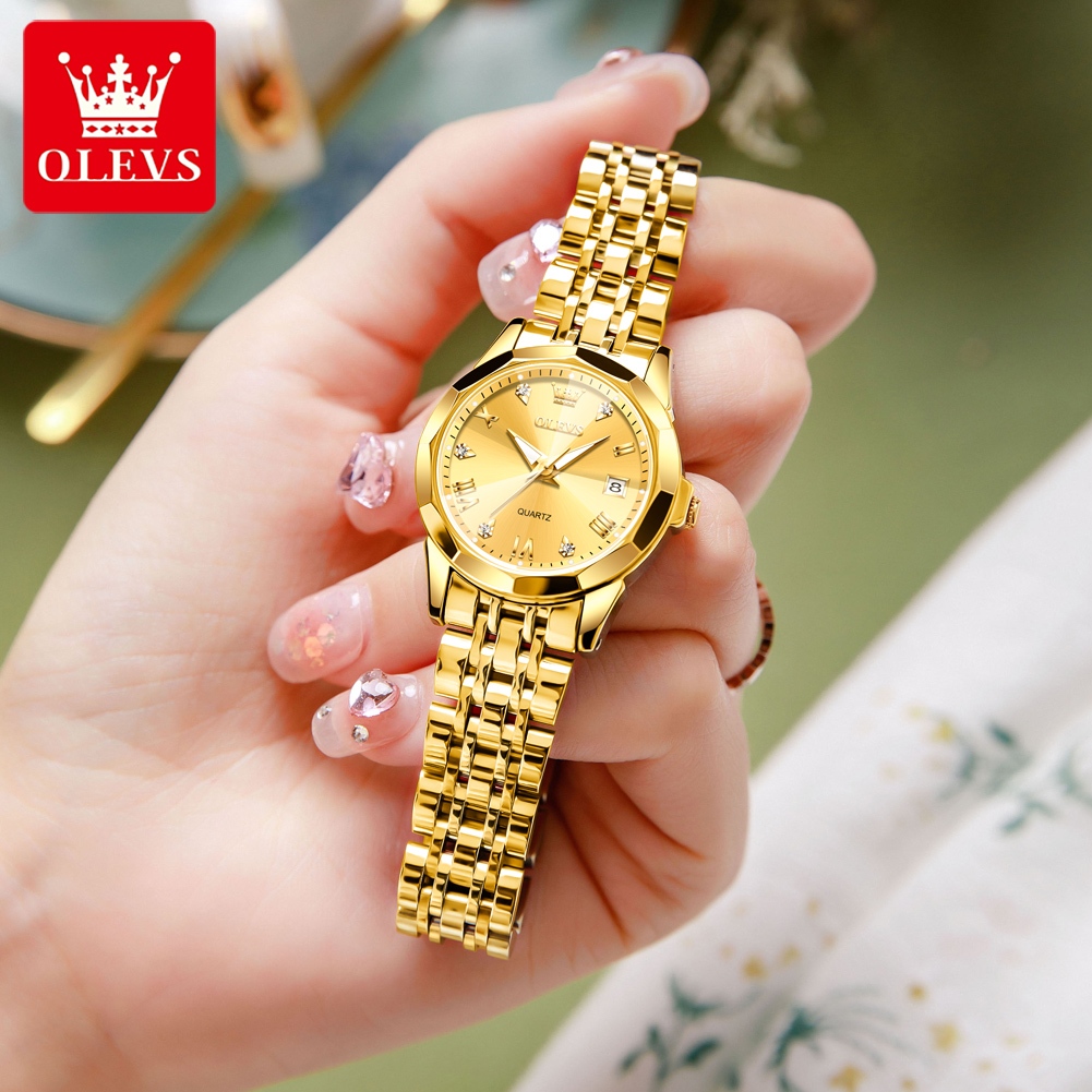 Malaysia Stock OLEVS Original Jam Tangan Bonia Perempuan Wanita Kecil Mewah Roman Numerals Waterproof New Colour Fashion Luxury Black Women Watch Casual Small Dial Stainless Steel Luminous Wrist Watch...