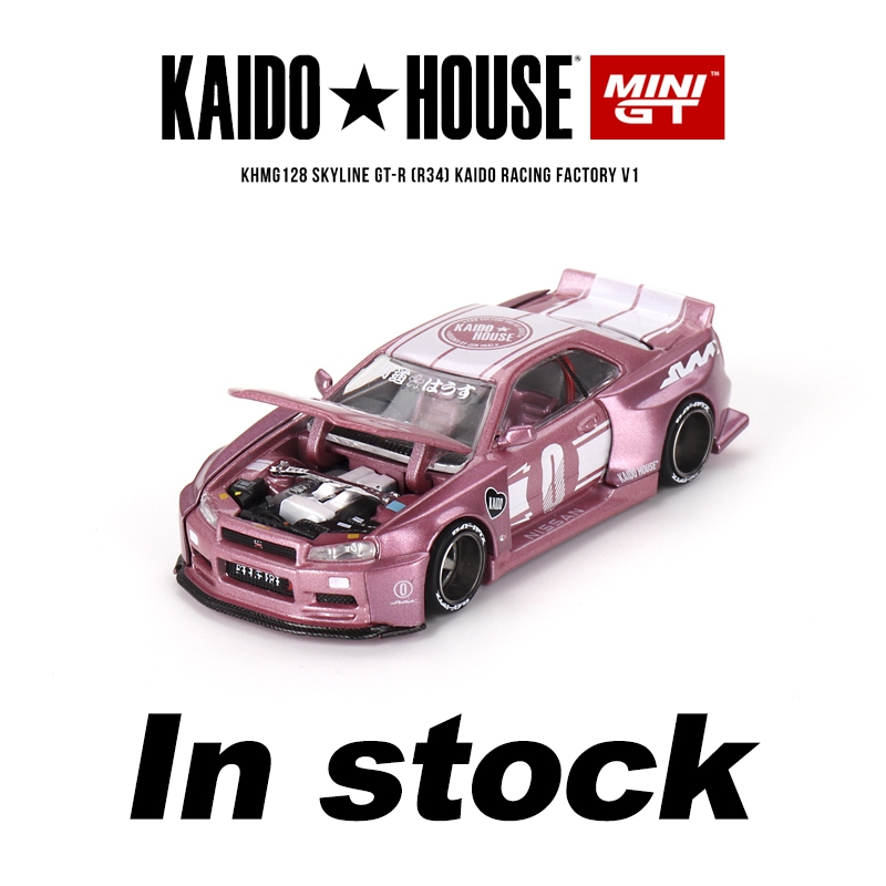 Kaido House Skyline GTR R34 Pink RACING FACTORY V1 KHMG alloy car model ...