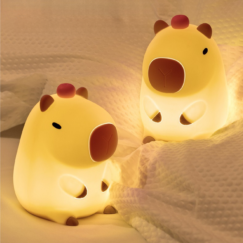 Capybara Sleep Night Light Silicone Touch Flapping Bilik Tidur Bedside ...