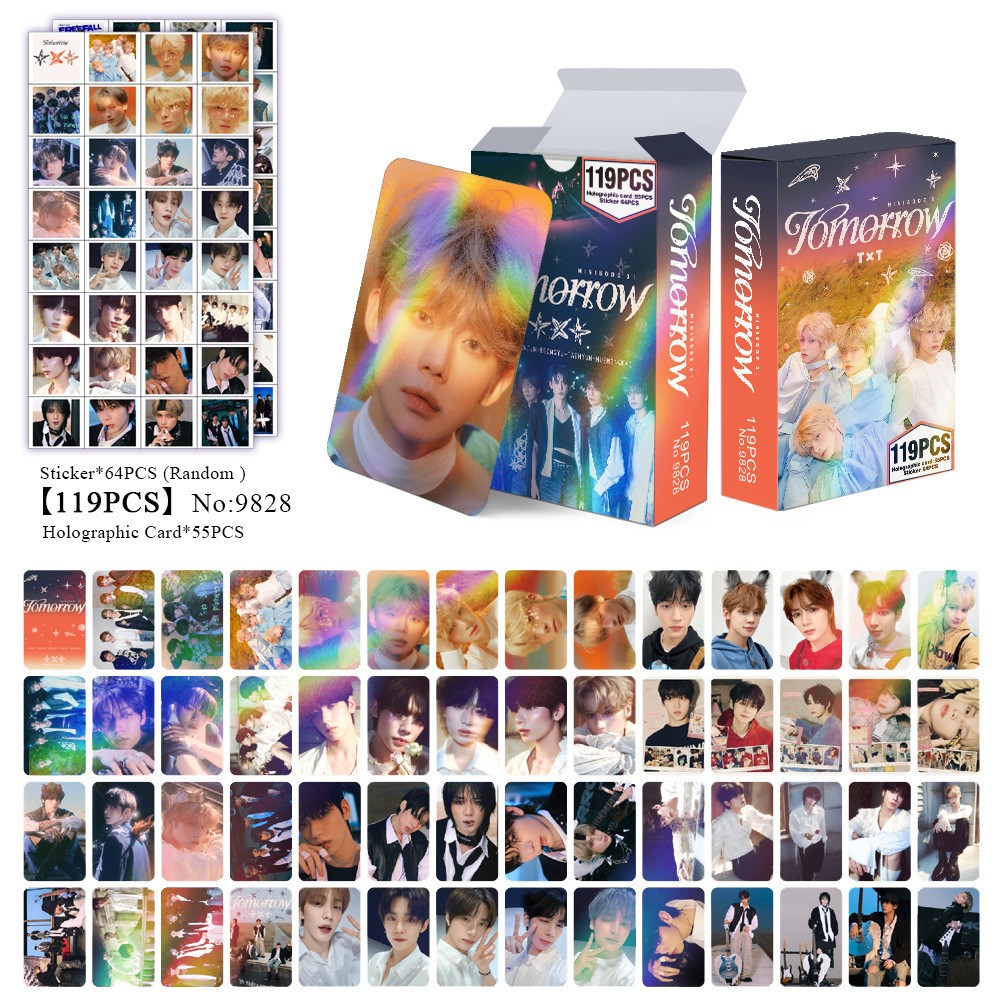 50-119pcs TX-T Holographic Laser Photocards FREEFALL Beomgyu Soobin ...