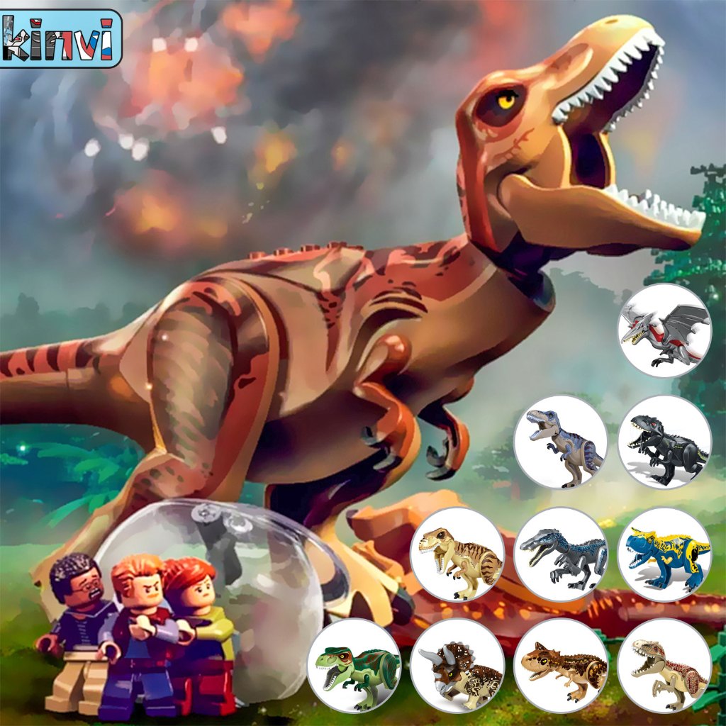 Jurassic World Big Dinosaur Collection Tyrannosaurus Triceratops Raptor 