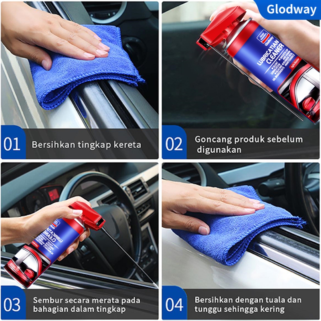 Glodway Power Window Lubricant Grease Spray Pelincir Cermin Tingkap