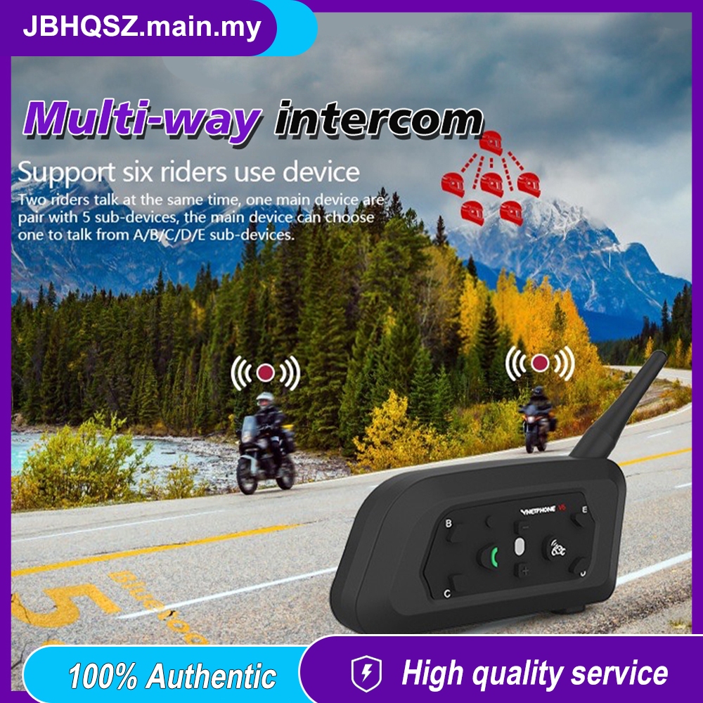 QMPJ4942 V6 PRO Motorcycle Bluetooth Helmet Intercom for Moto Riders ...