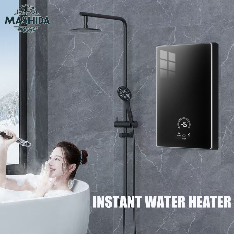MASHIDA Instant Water Heater Shower Hot Water Heater Shower Electric  Inverter LCD Touchscreen