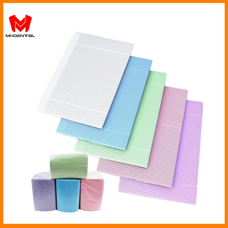 NLN 125pcs Disposable Dental Bibs 3ply Nails Pad Waterproof Dental Pad Tattoo Pad Pink Dental - View #6