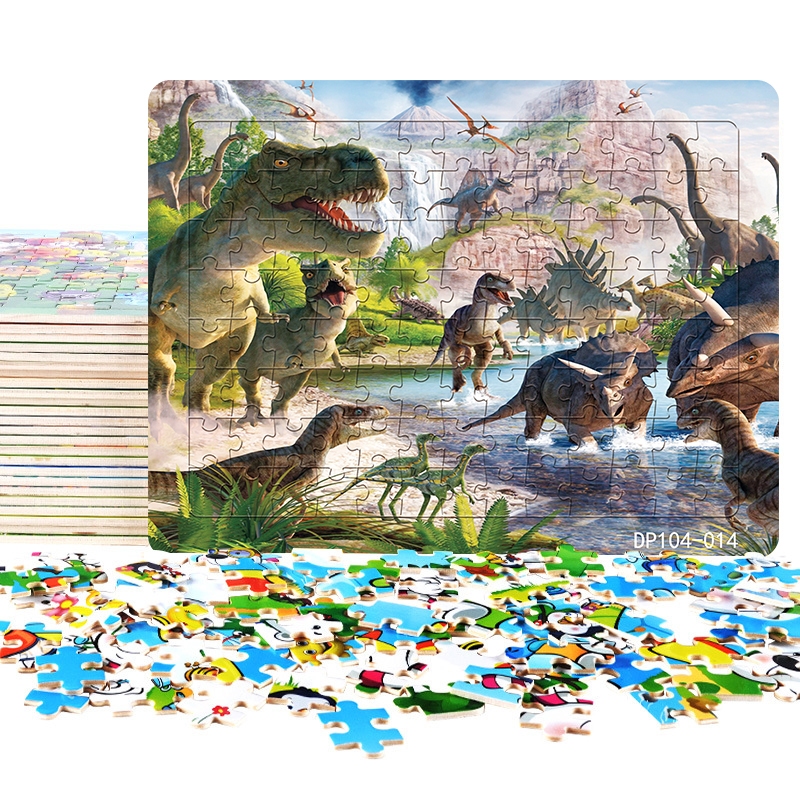 Jurassic World Series Puzzles, Thick Paper 104P, 3-5 Years Old Early ...