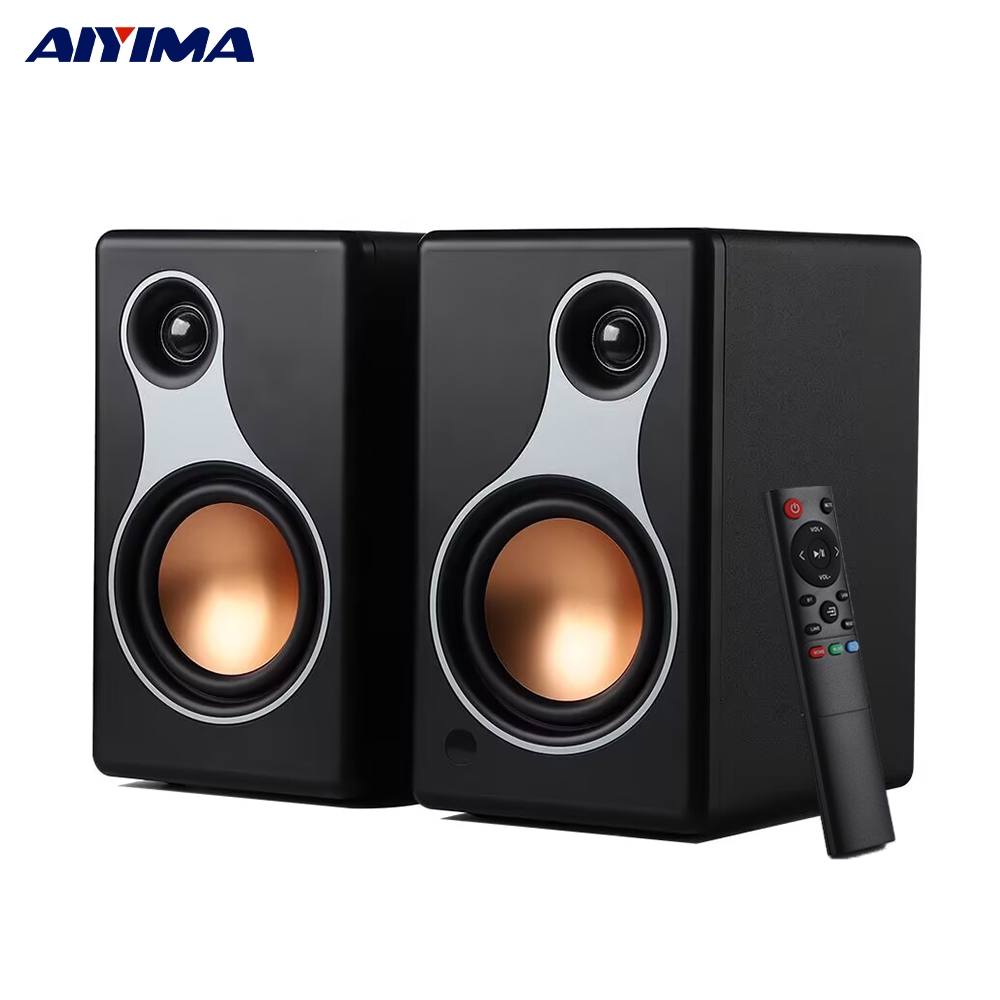 AIYIMA S500 Classic Bookshelf Speaker Bluetooth Wireless 120W Hifi ...