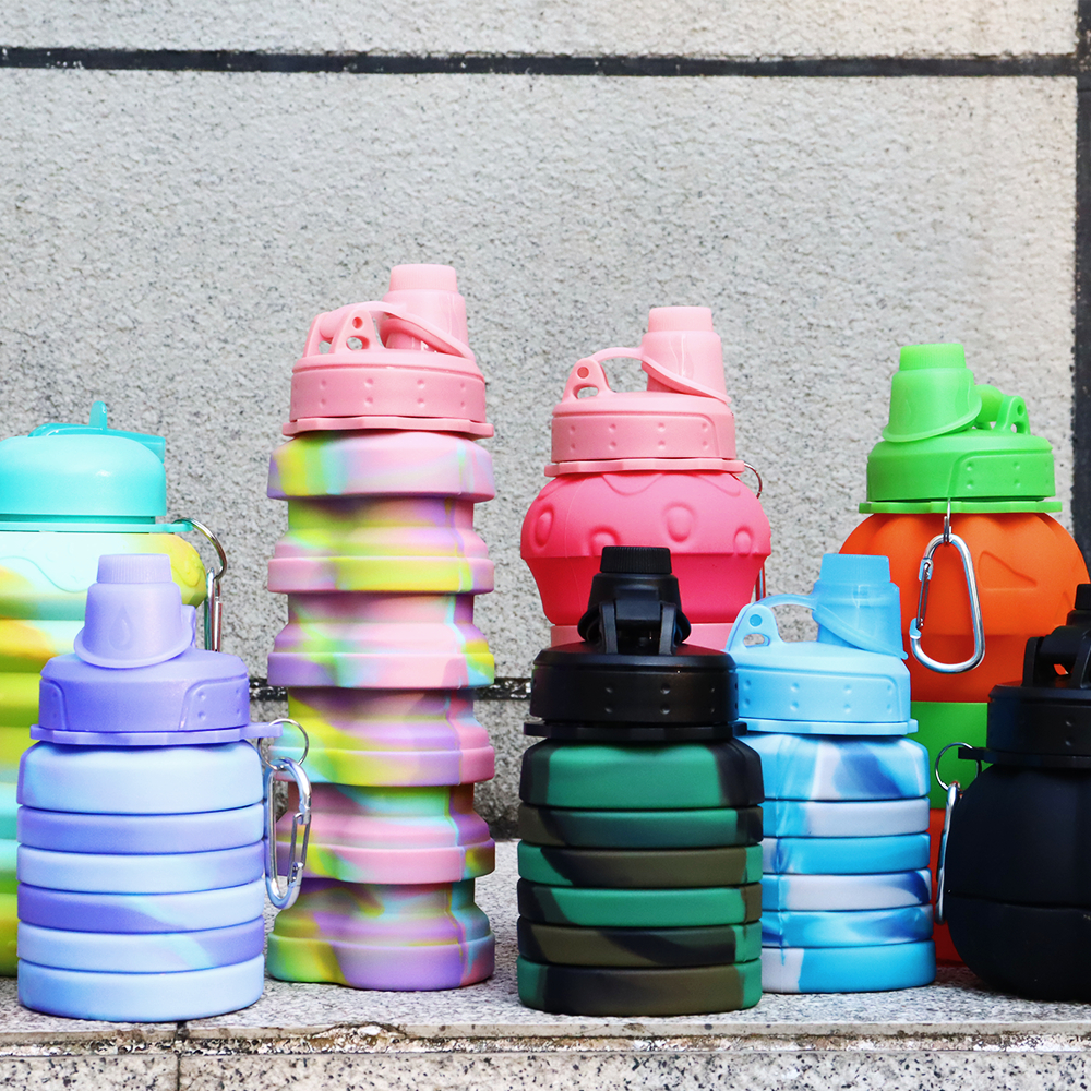 【Delivery from MY】Multi style outdoor silicone folding water cup for ...