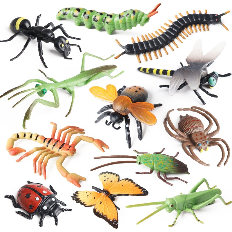 Children simulation insect wild animal model mini butterfly cockroach ...