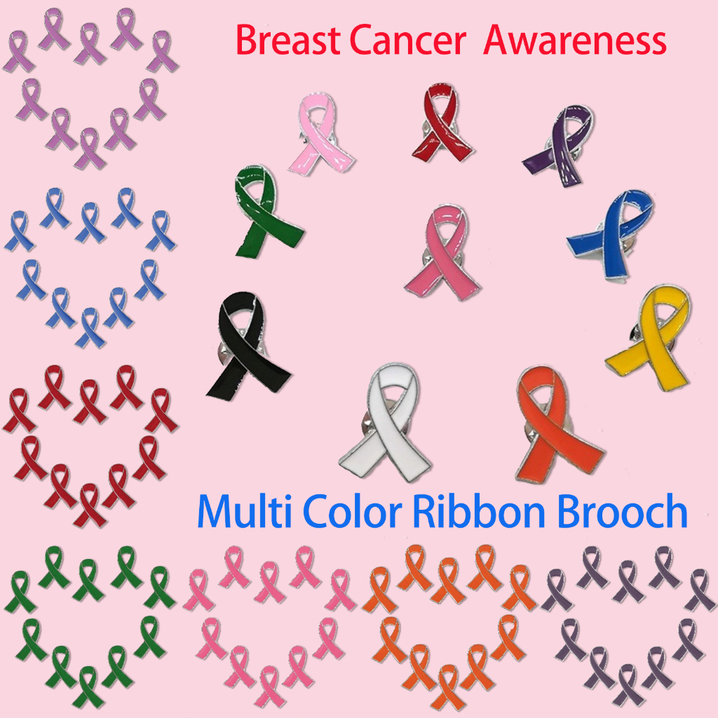 24 Styles Red Awareness Ribbon Pins Love Care HIV AIDS Pink Ribbon ...
