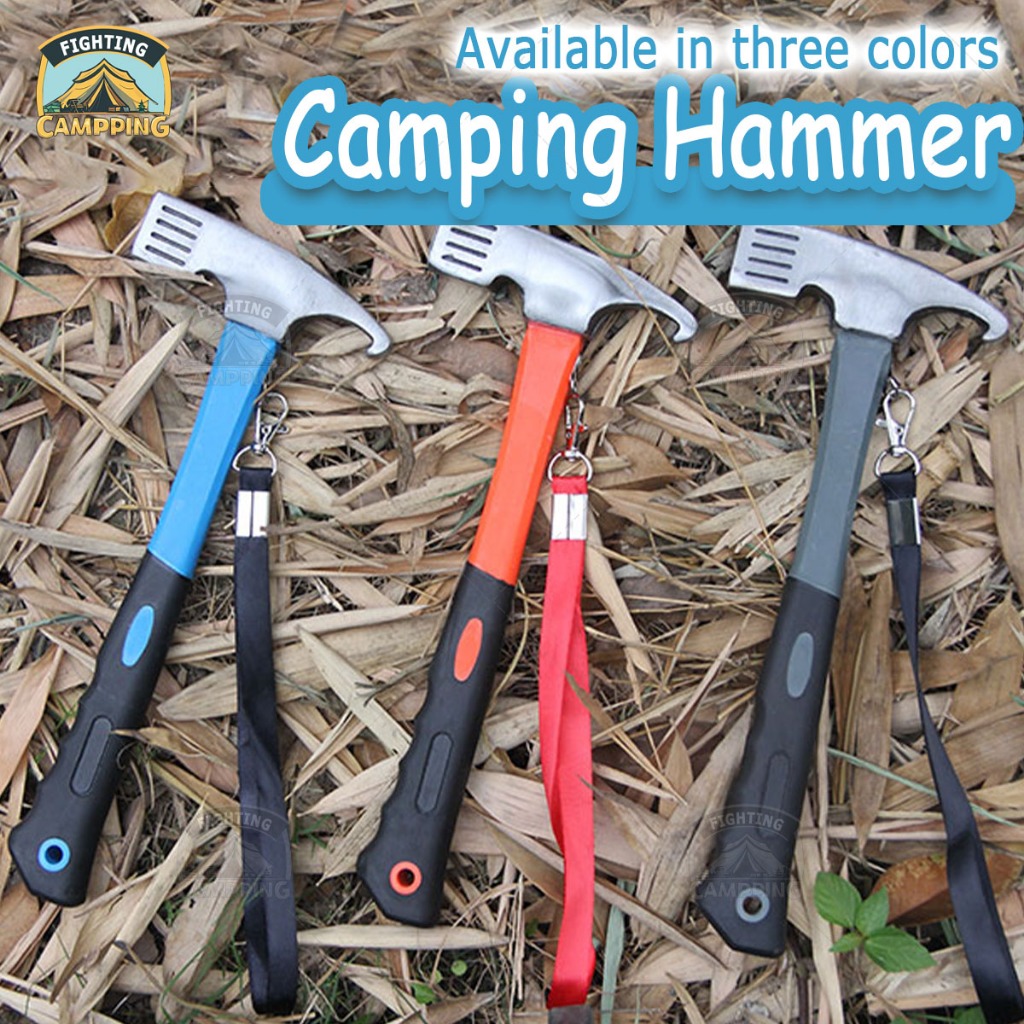 Multi-Usage Camping Hammer Nail Handle Peg Stake Nail Hammers Camping ...
