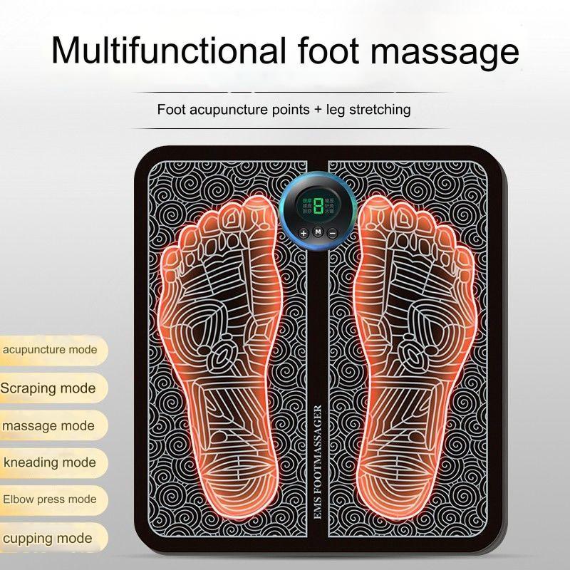 Electric EMS Foot Massager USB Charging Pulse Foot Acupoint Massage Pad ...