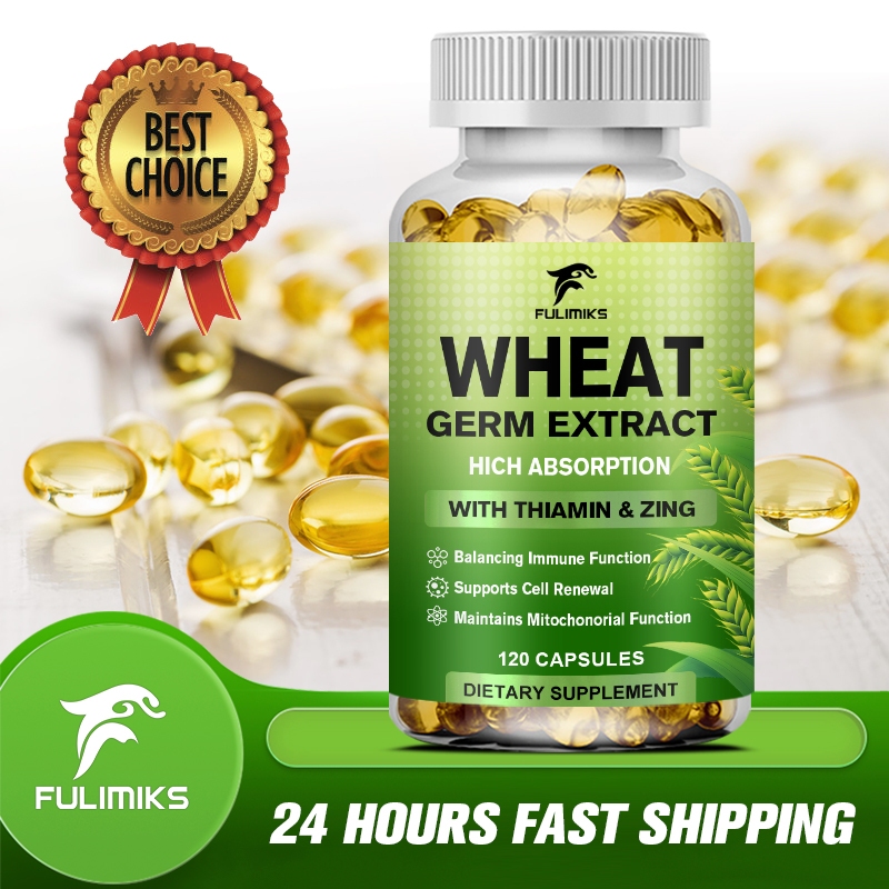 Wheat Germ Oil Capsules – Natural Source of Vitamin E, Nourished Skin ...