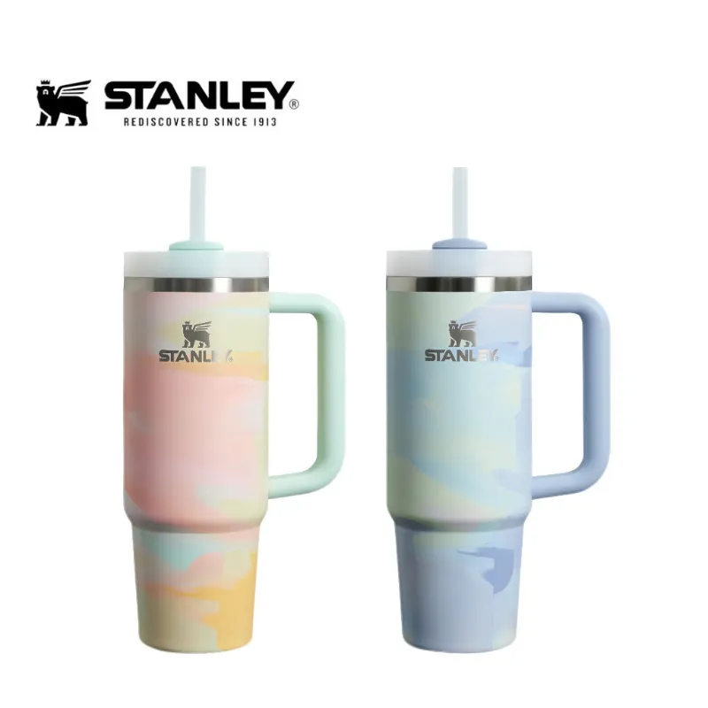 Stanley Tumbler Tiedye Thermos Cup Ice Cup Stanley 2.0 Big Mac Straw