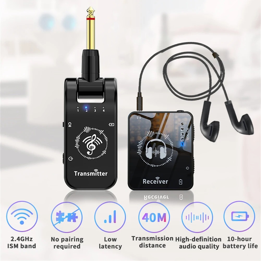 2.4G Wireless Ear Control Monitor System Transmitter and Receiver ...