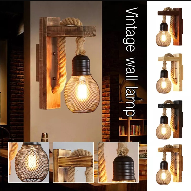 2X  Retro Indoor Wall Light Metal Wall Lamp E27 Vintage Wall Sconce For Bedroom Living Room Bathroom Grey 85122507