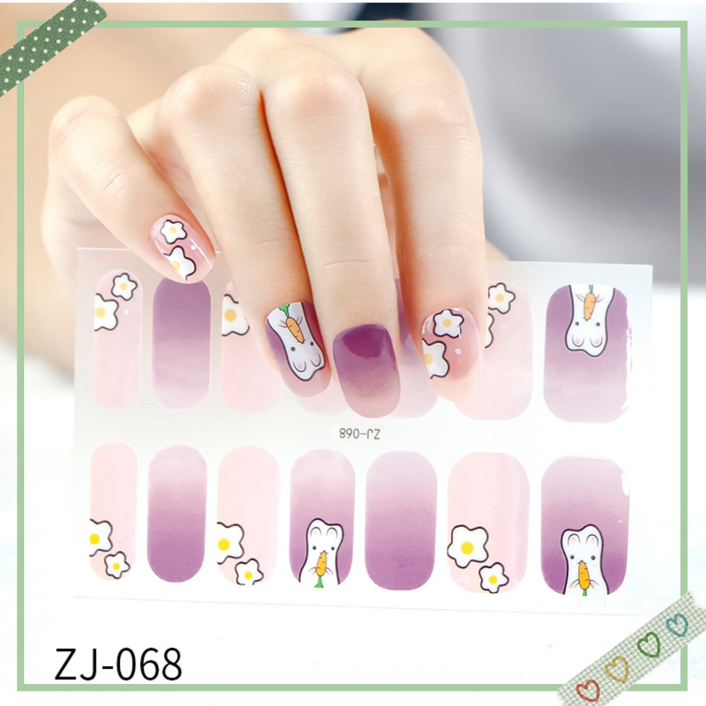 Zj Series Nail Stickers High-End Nail Stickers Full Decals Flower ...