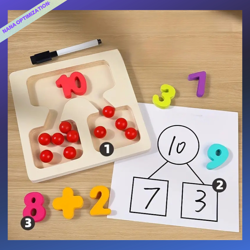 Children's wooden math toys Montessori early educational toys Number ...
