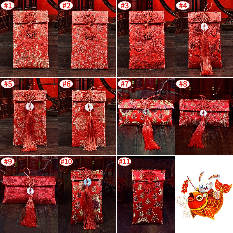 Creative Wedding Red Envelope Fabric Brocade Chinese Style 10000 Yuan ...