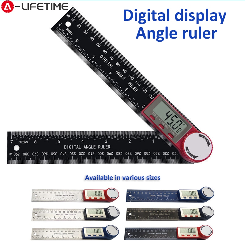 2 In 1 Digital Protractor 360 Degree Angle Ruler Digital Protractor ...