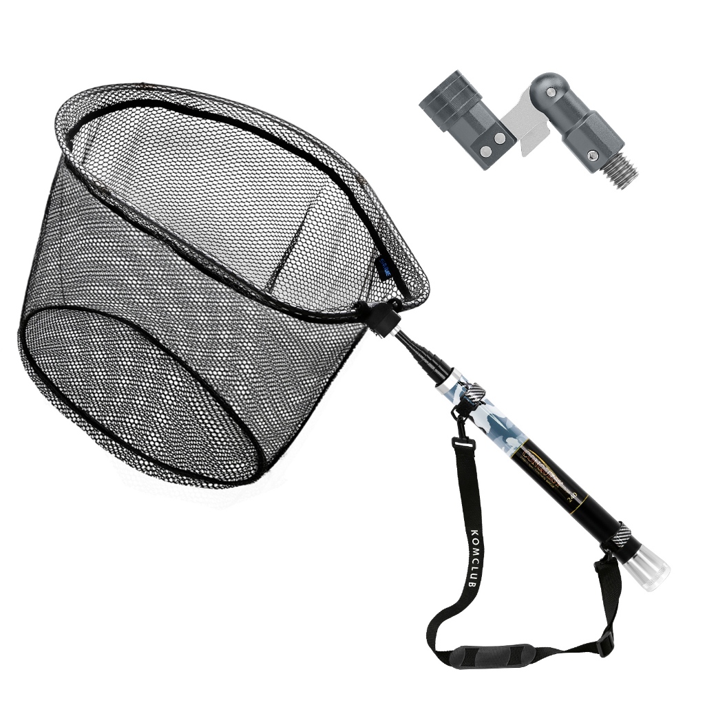 SANLIKE Shrinkage 43CM Fishing Net Rod Glass Fiber Fishing Landing Net ...