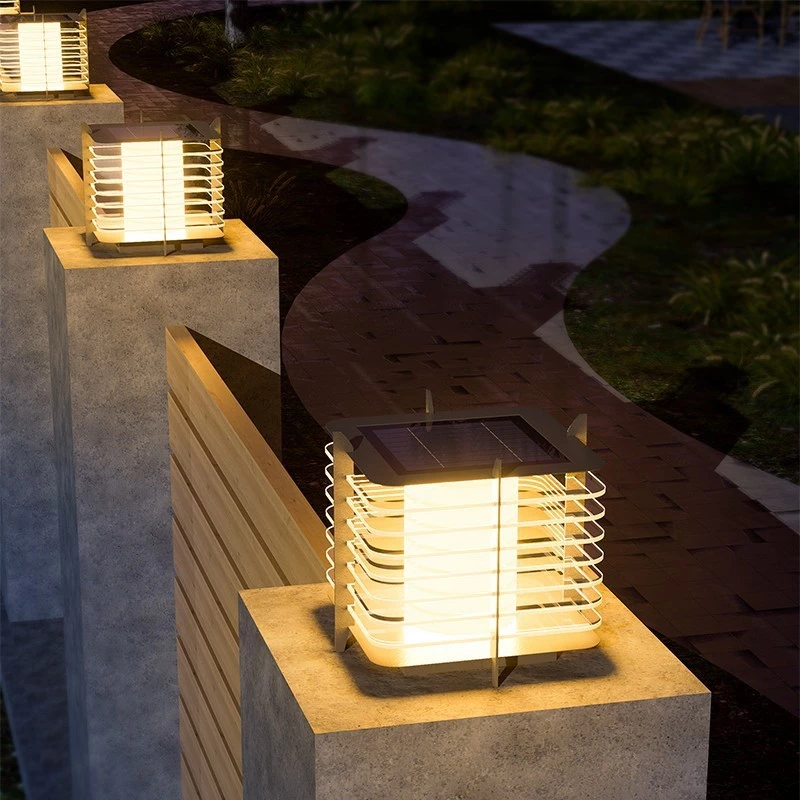 Solar column lights LED wall lights outdoor waterproof solar home ...
