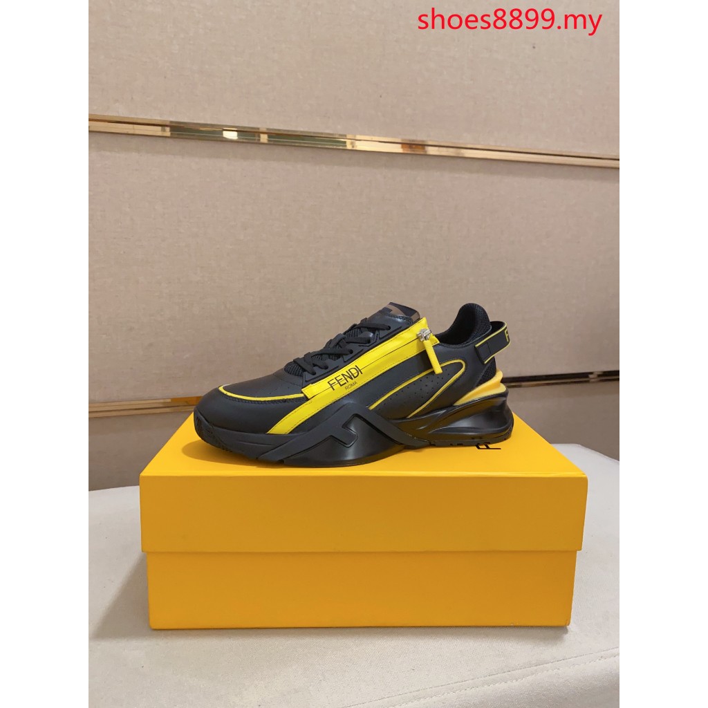 Original Quality Fendi Dad Shoes Thick Bottom Zipper Little Monster Fashion black Casual Sports Shoes Shopee Malaysia