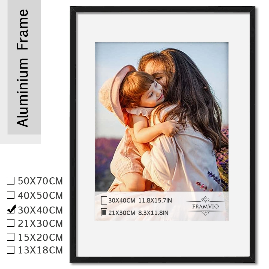 Black Picture Frame for Poster Photo 30x40 40x50 50x70cm A4 Simple ...