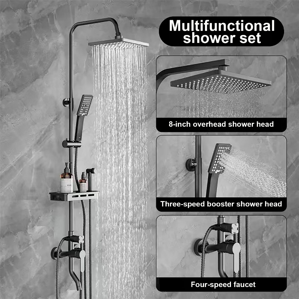 Shower Set Bathroom 4 In 1 Sus304 Stainless Steel Shower Rain Set ...