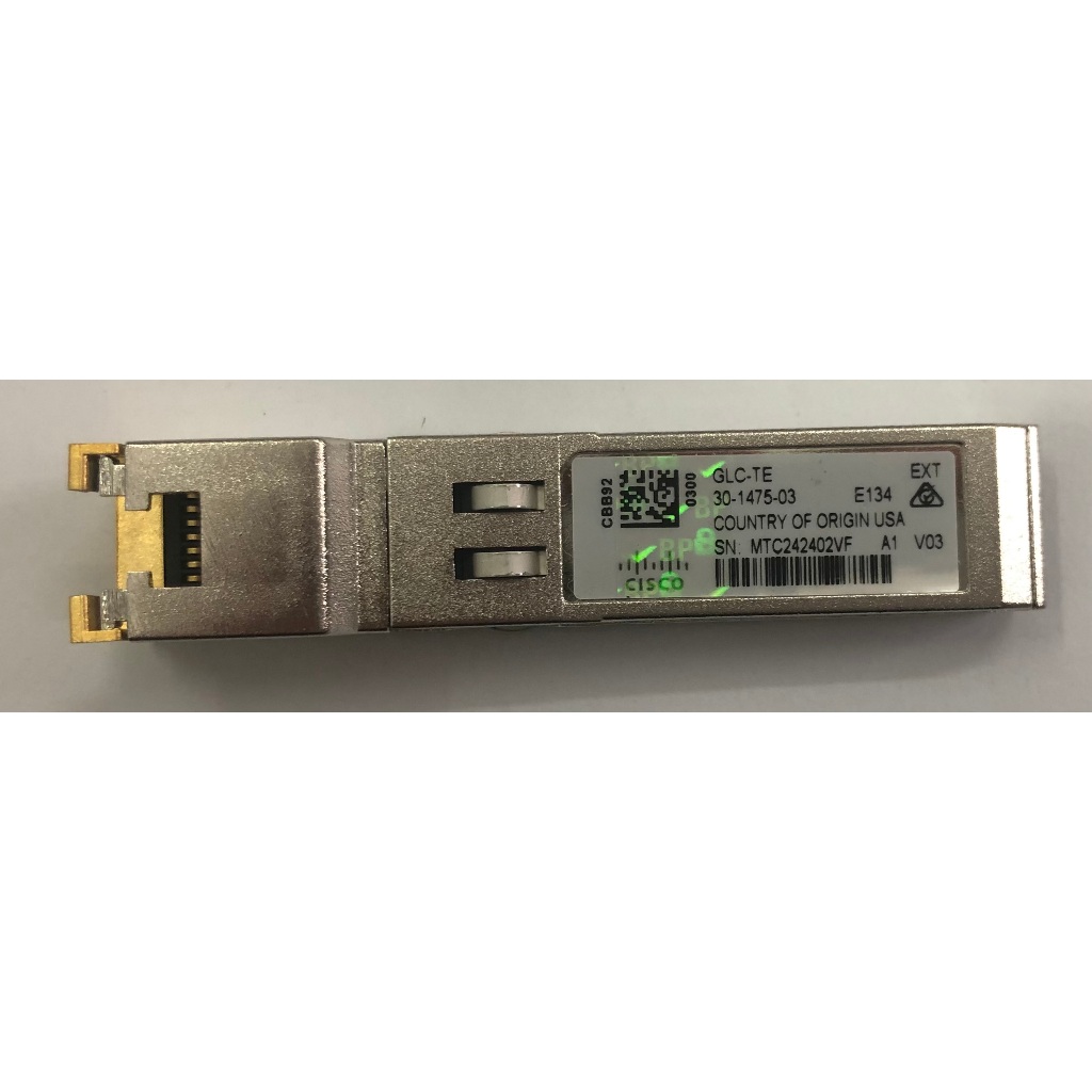 Cisco GLC-TE 1G SFP Copper RJ45 100m 1000BASE-T Transceiver Module ...