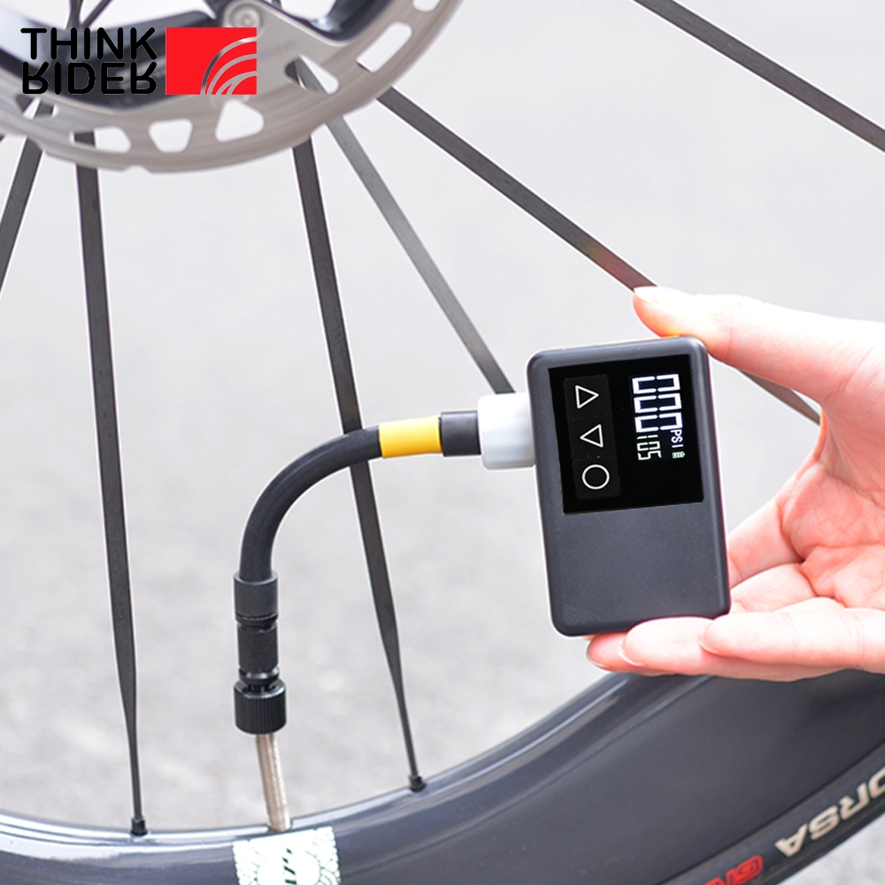 Electric Bike Pump Tiny Bicycle Pump Portable Mini 120PSI Real-Time Gauge 2 750mAh Bicycle Pump Pro 120 Psi Presta Valve Pump