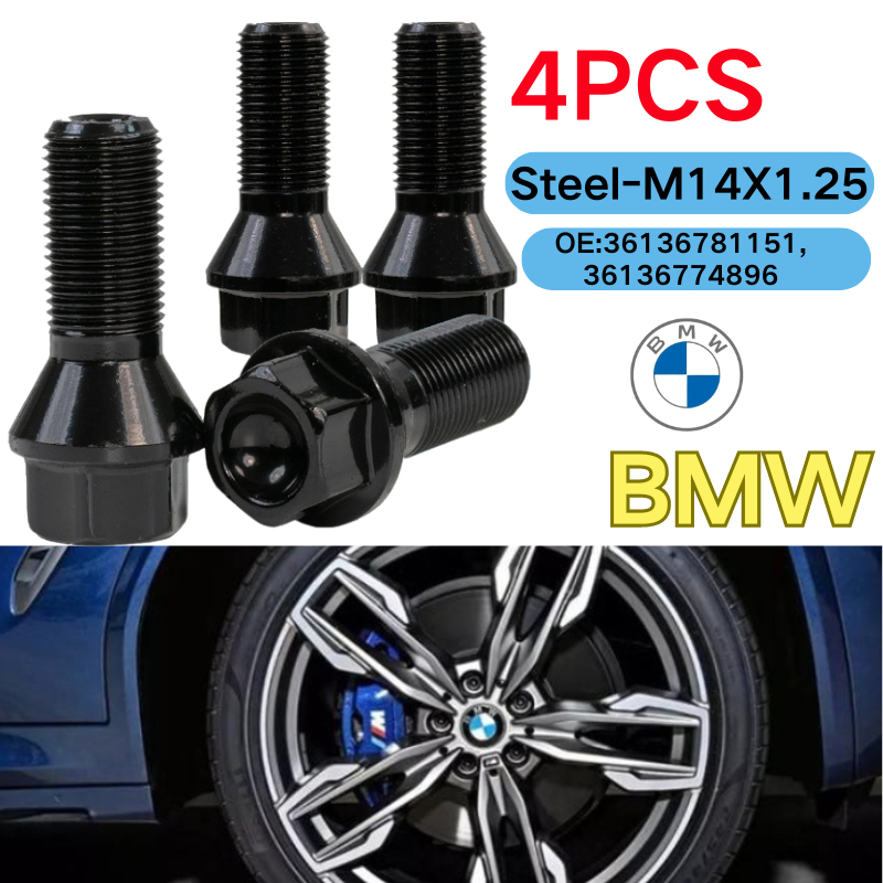 thumbnail image 2 of 4 X Alloy Wheel Locking Bolts For BMW X3 (E83) 2003-2010 - M14x1.5 Lug Nuts 2 of 5
