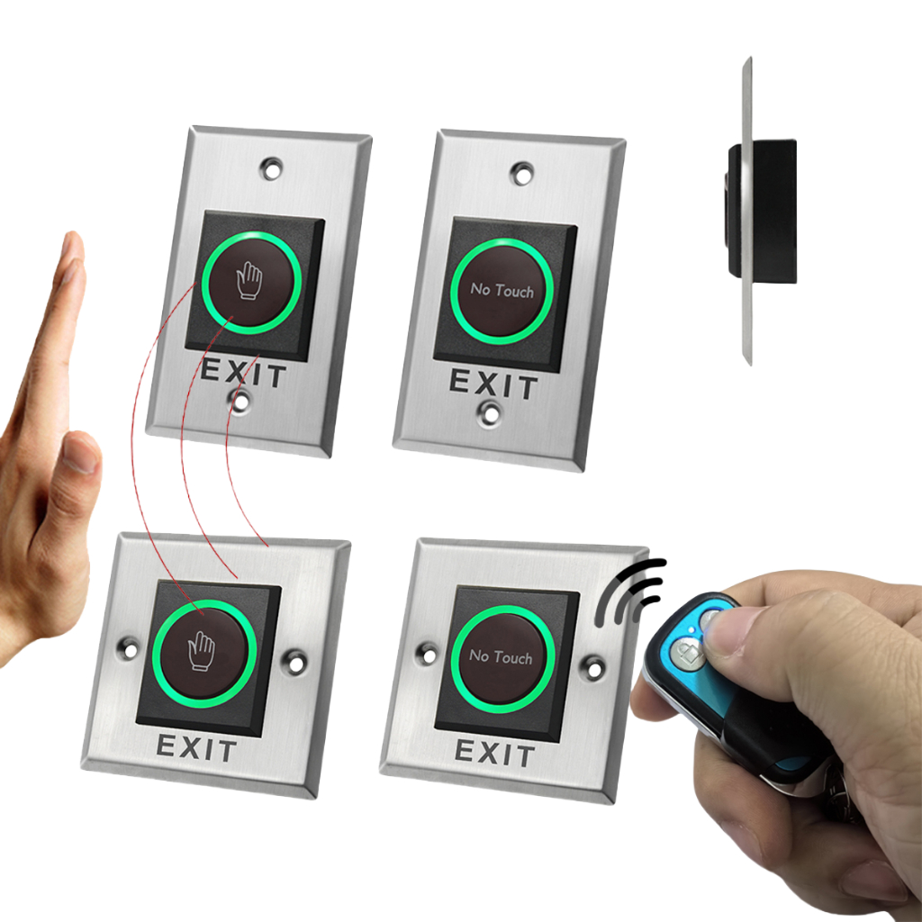 Metal Touchless Door Release Switch IR Contactless Infrared No Touch ...