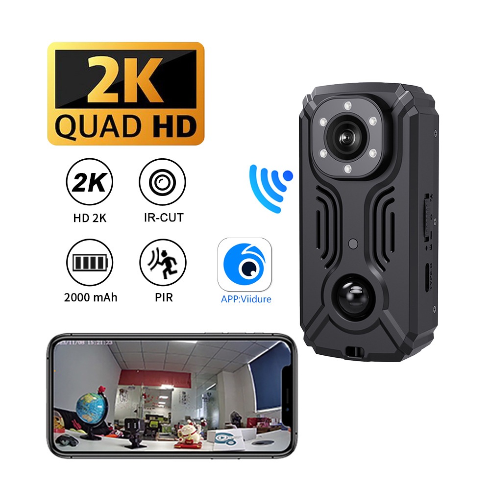 Wifi 2k Mini Camera IR-CUT DASH cam Night Vision Motion Detection DVR ...