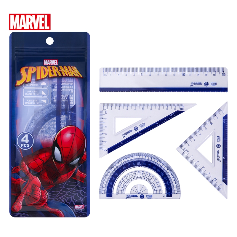 Disney Student Set: Spider-Man 4-Piece Ruler Set with Rounded Edges ...