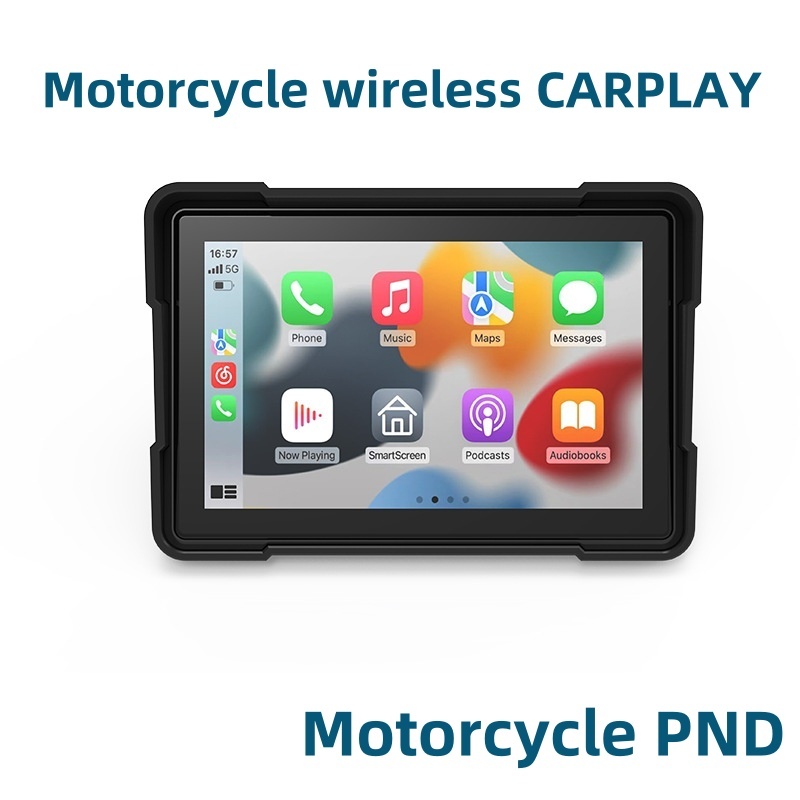 5 Inch Wireless CarPlay Motorcycle Portable Navigator 1,000nit Display ...