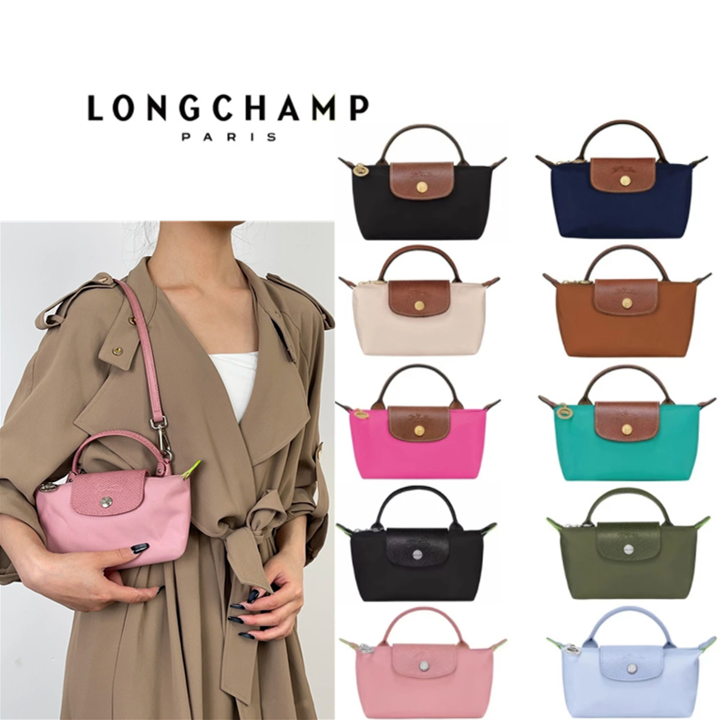 longchamp bag original Le Pliage mini sling bag handbag crossbody bag Attached shoulder strap