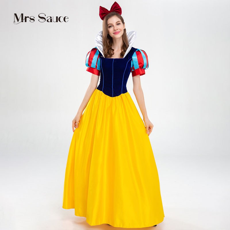 Halloween Cosplay Snow White Dress Adult Princess Game Party Stage
