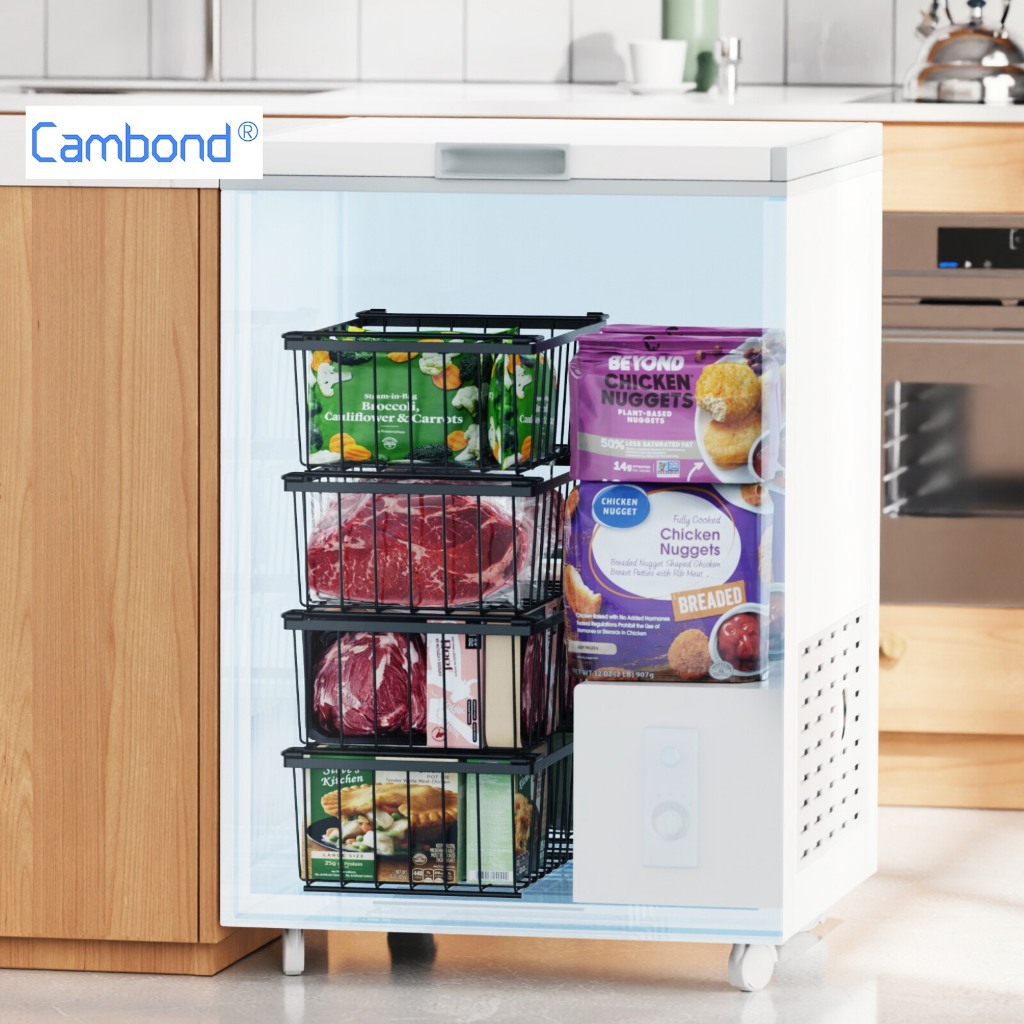 Cambond 4/8 Packs Chest Freezer Basket Stackable and Hanging Basket ...