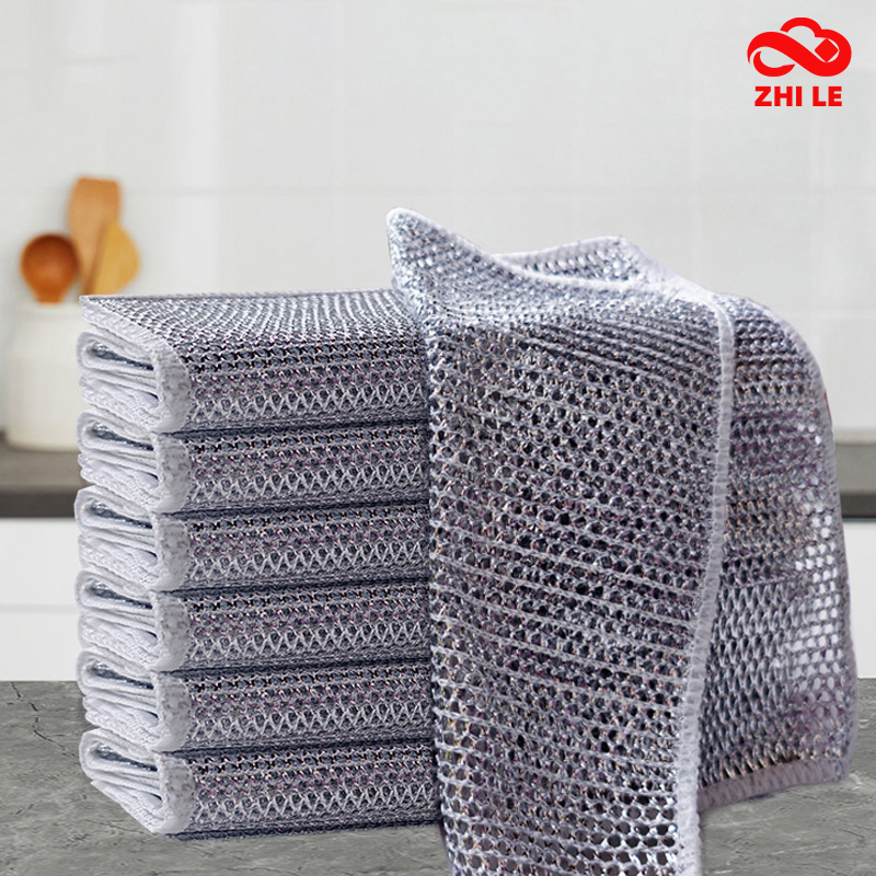 Thickening Multipurpose STAINLESS STEEL Wire Dishwashing Rags Rust ...