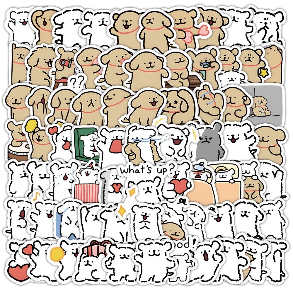 【120pcs】Maltese Cartoon Gog Sticker Cute Decorative stationery Laptop ...