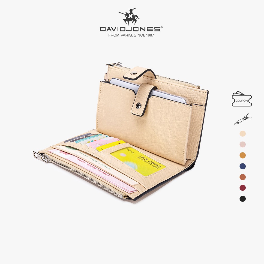 David Jones Paris women wallet pu leather purse Shopee Malaysia